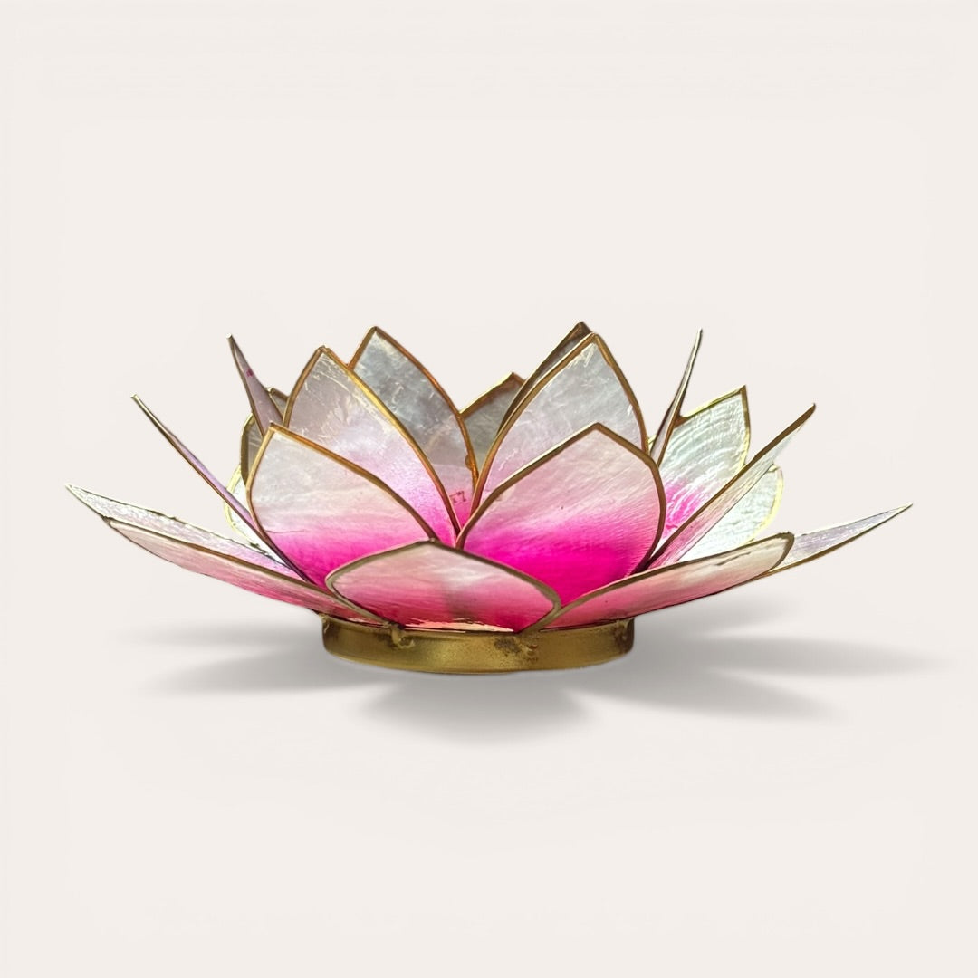 פמוט לוטוס ורוד פנימי