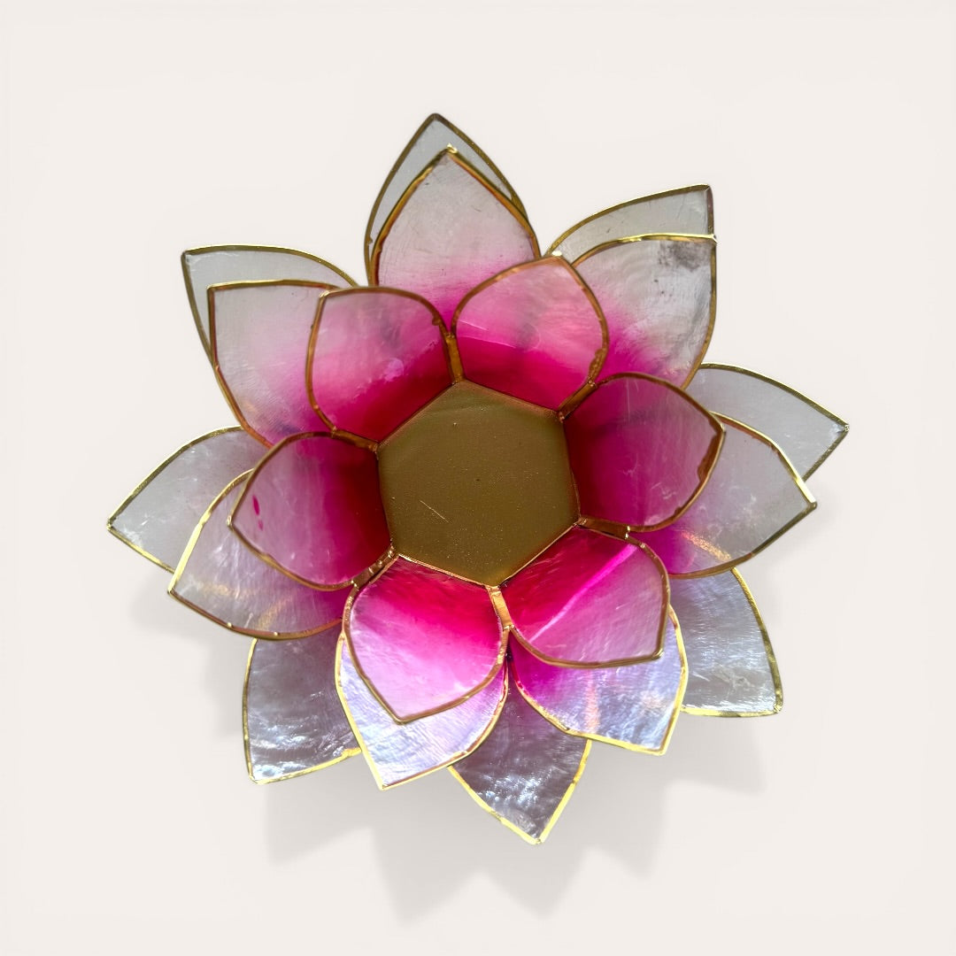 פמוט לוטוס ורוד פנימי