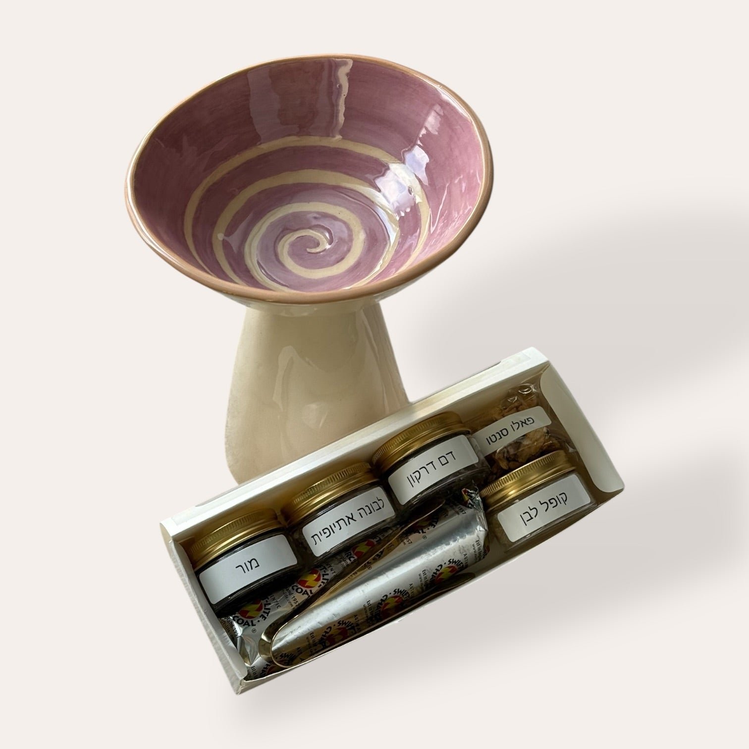 ערכת הקטרה מלאה – קופלרה, שרפים, גחלים ומלקחיים