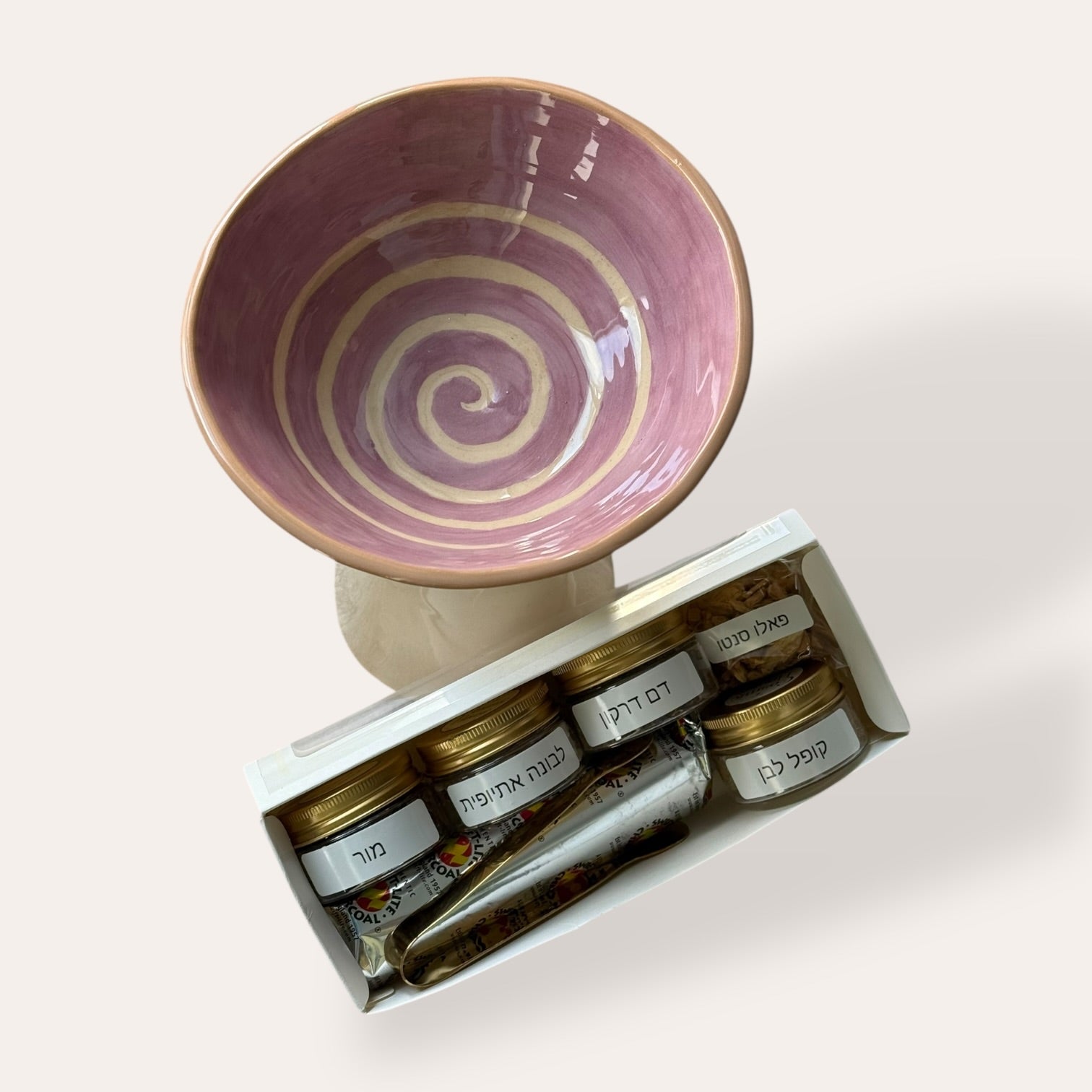 ערכת הקטרה מלאה – קופלרה, שרפים, גחלים ומלקחיים