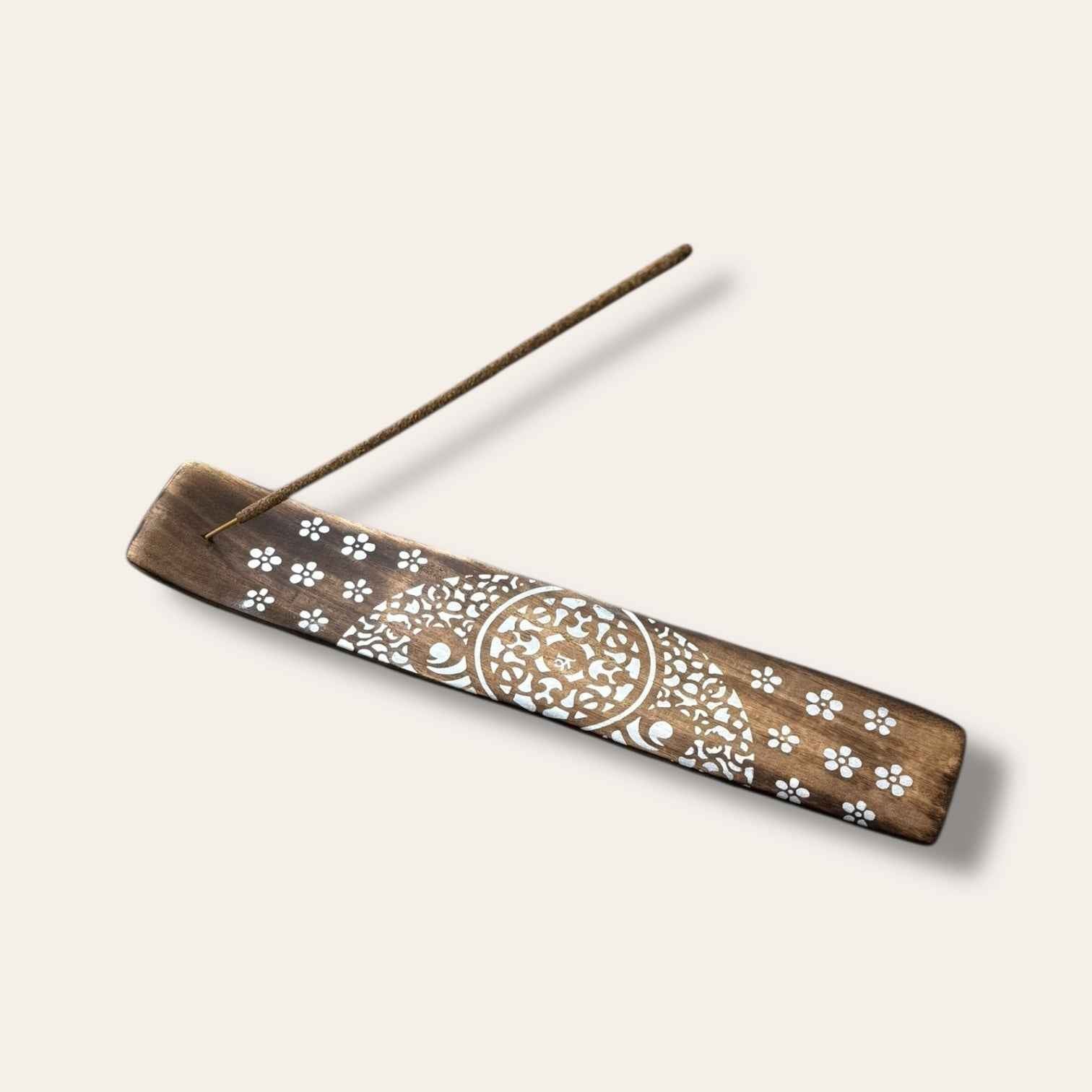 מעמד קטורת עץ מעגלי פריחה