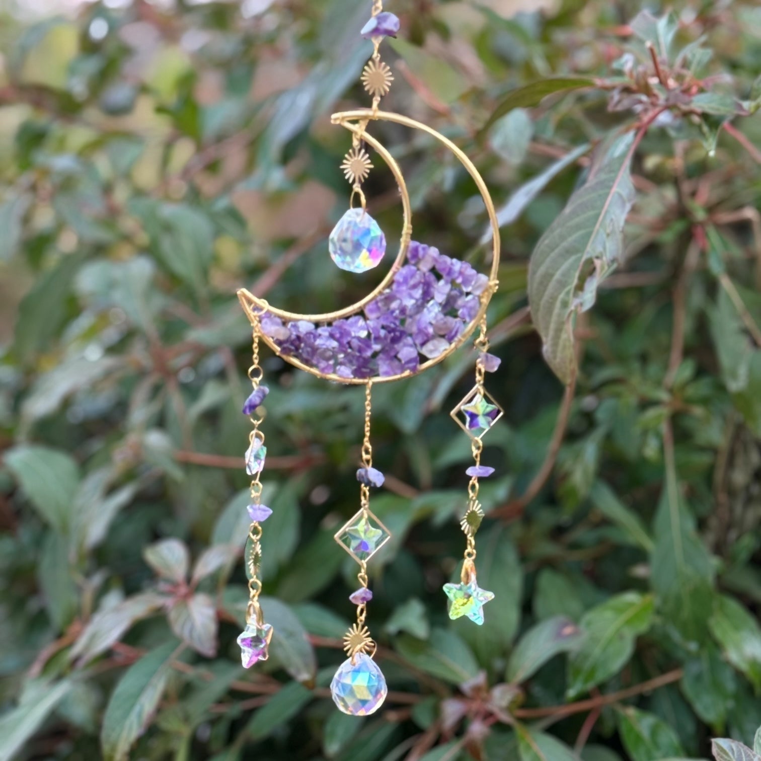 מובייל תלוי ירח קטן – אמטיסט