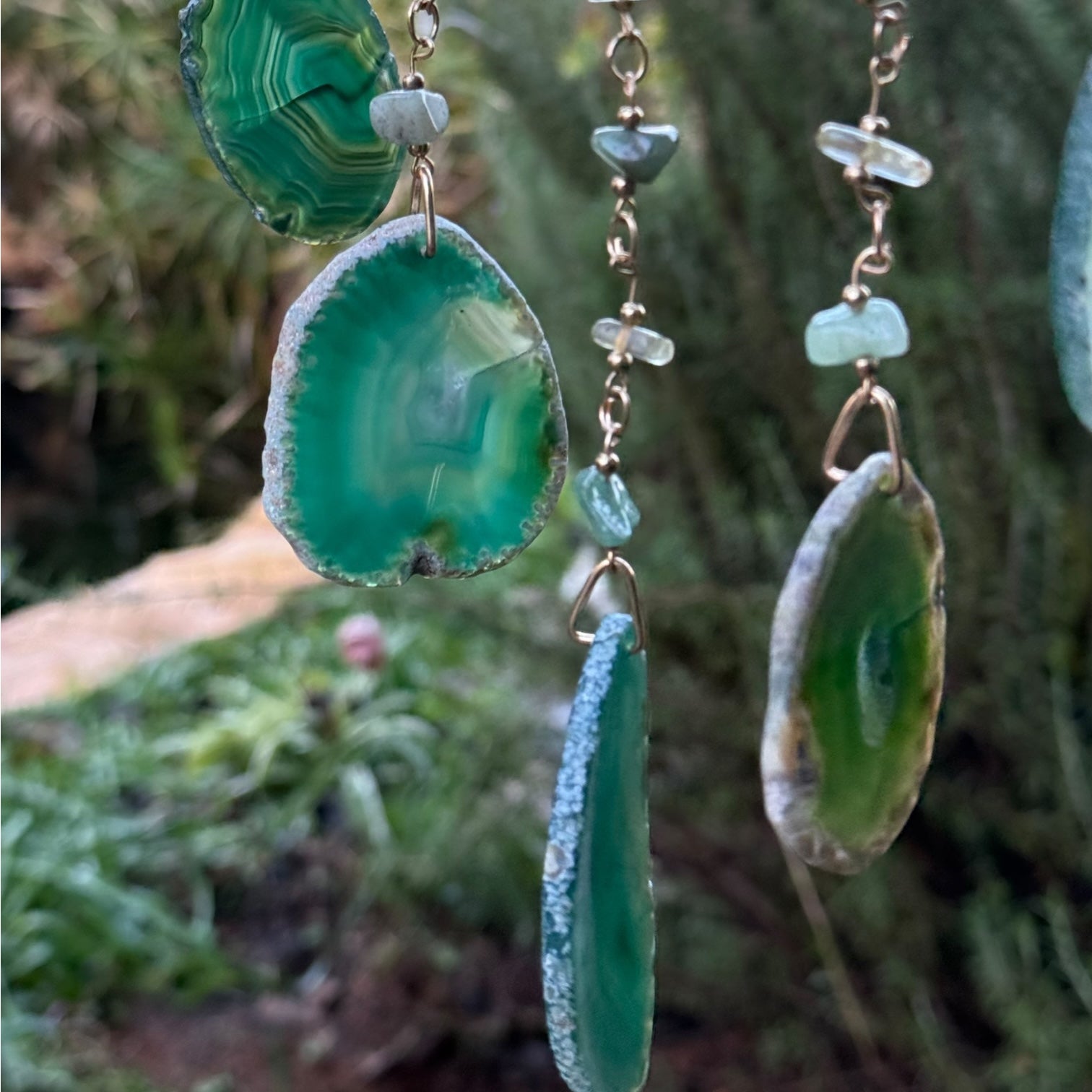 מובייל תלוי לוכד חלומות – אבני אגת, אוונטורין וסיטרין